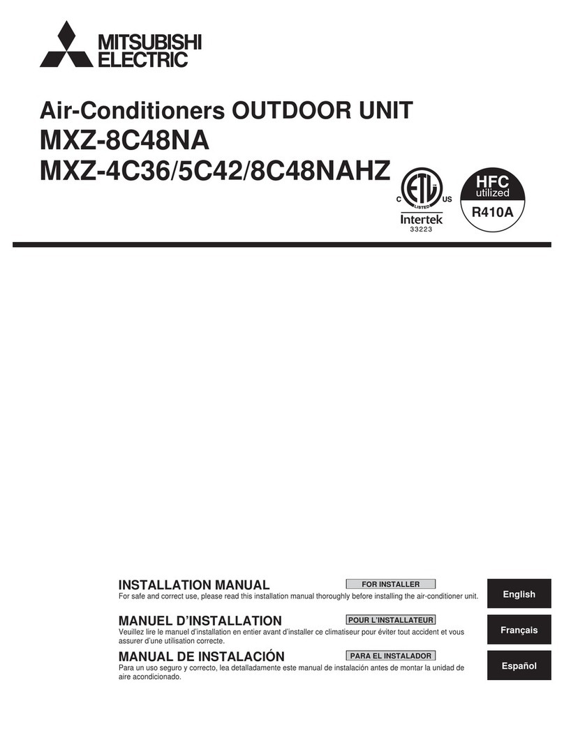 Mitsubishi Electric MXZ-8C48NA User manual