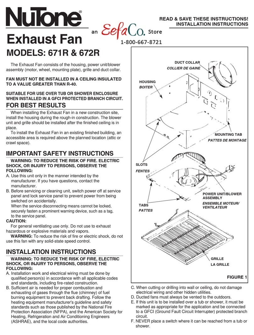 NuTone 671R User manual