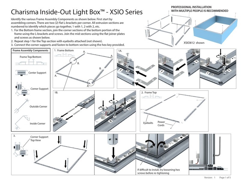 Testrite Visual Charisma Inside-Out Light Box XSIO Series manual