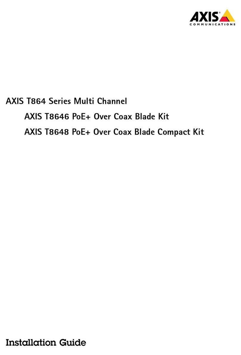 Axis T864 Series installation guide Axis T864 Series installation guide