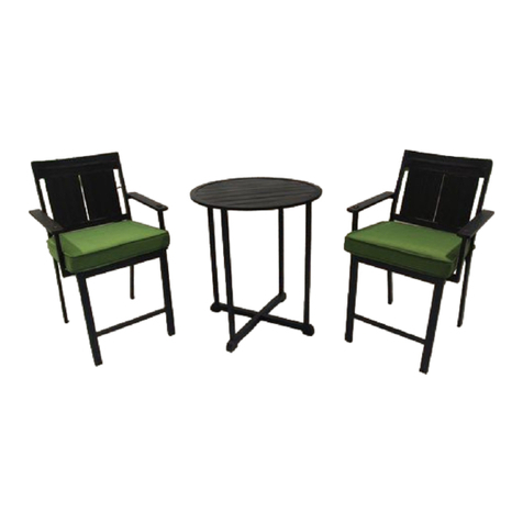 Numark Sea Breeze 3 piece cushion balcony set SC-K-217Y... User manual