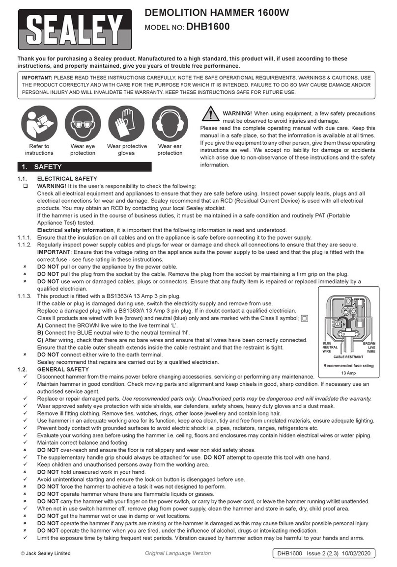 Sealey DHB1600 User manual