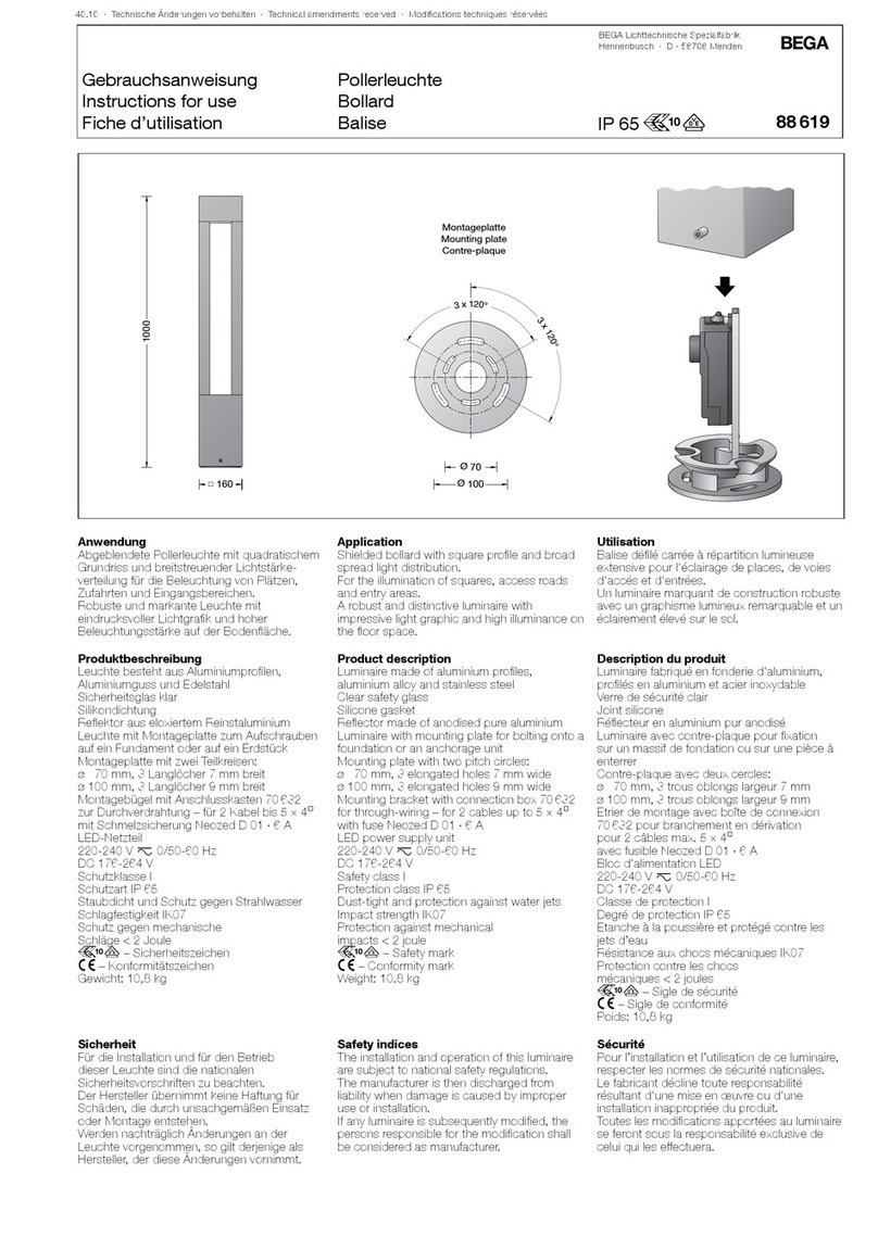 BEGA 88 619 Instructions for use