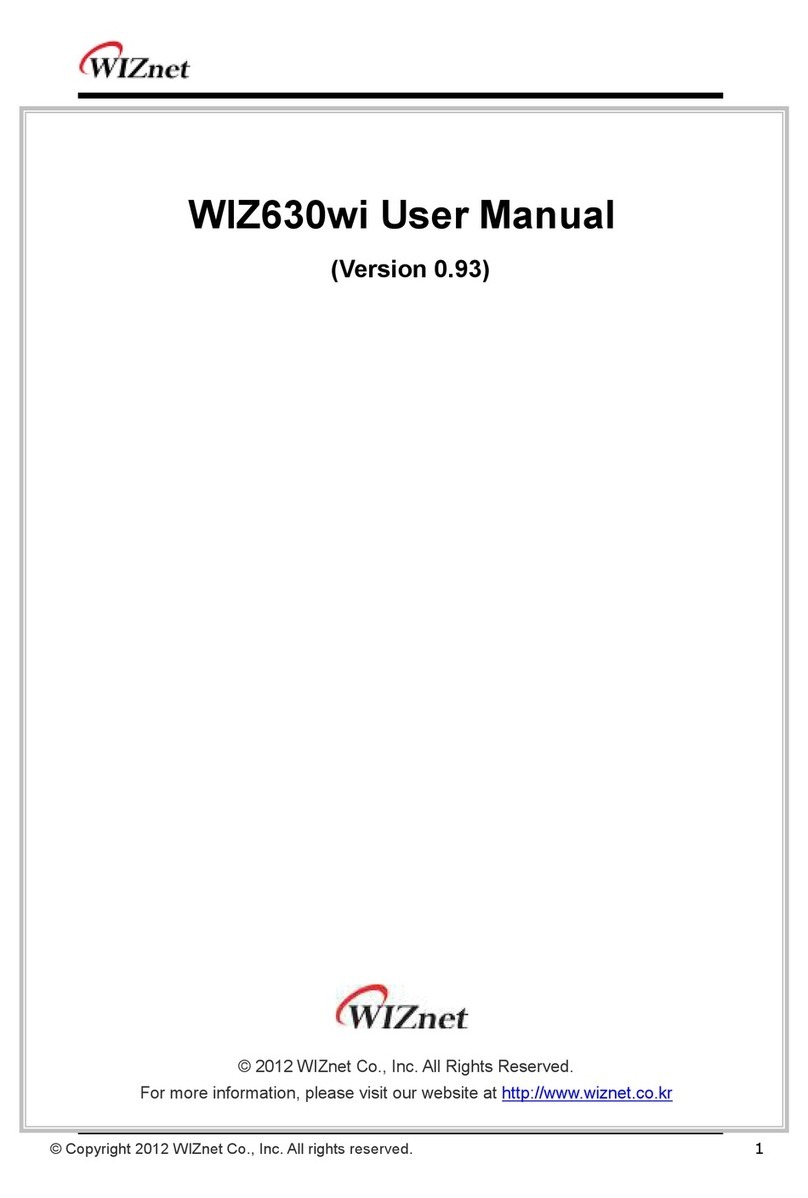 Wiznet WIZ630wi User manual Wiznet WIZ630wi User manual