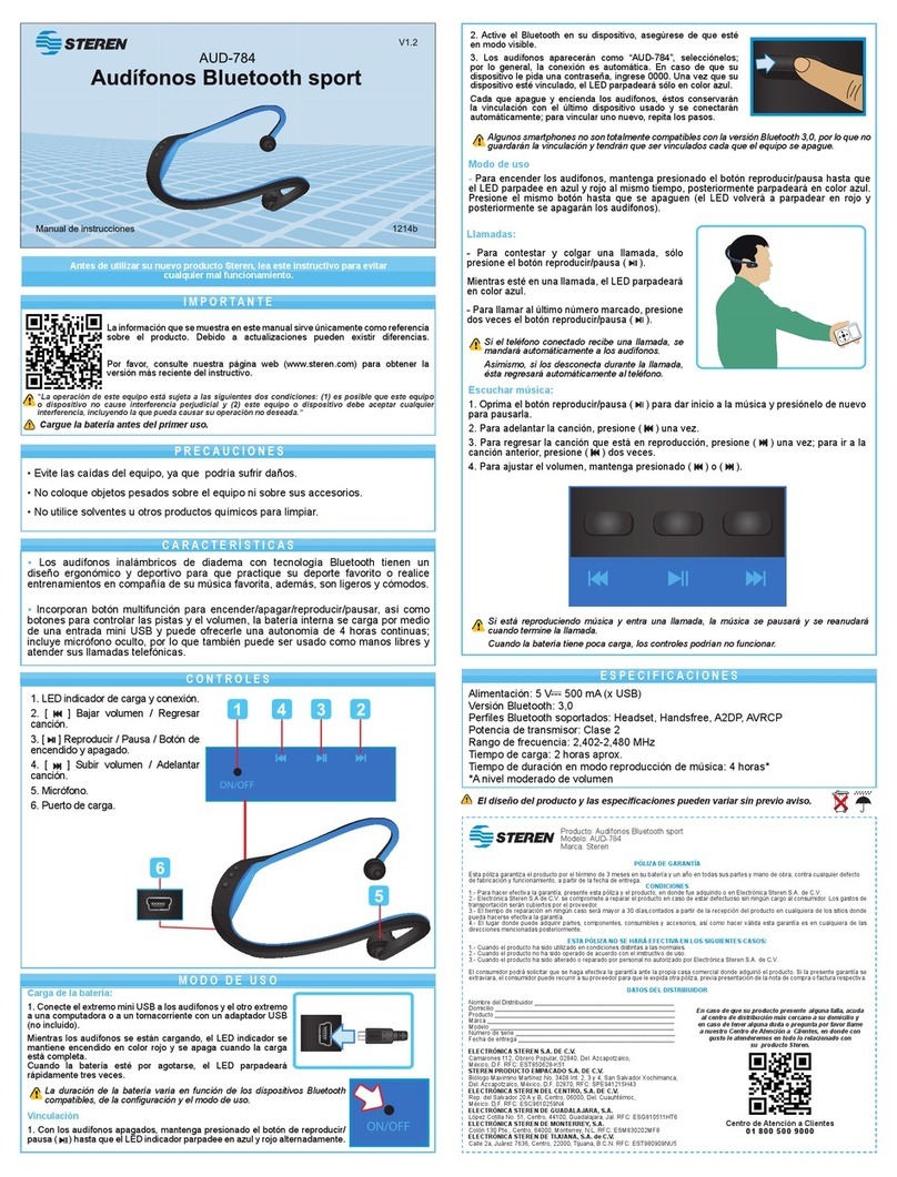 Steren AUD-784 instruction manual