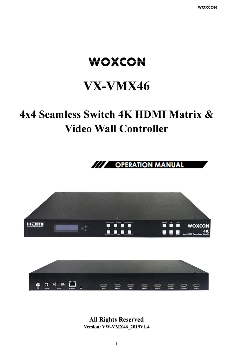 Woxcon VX-VMX46 Operation manual