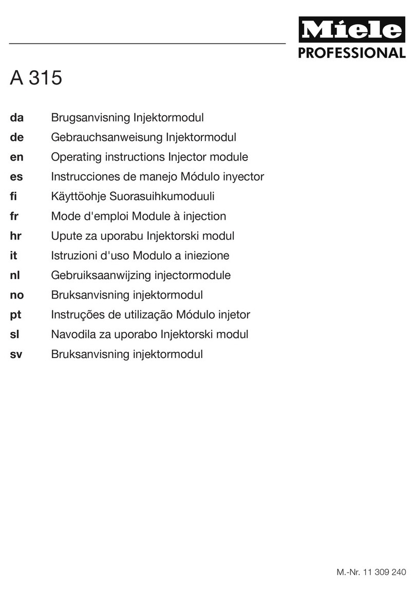 Miele professional A 315 operating instructions