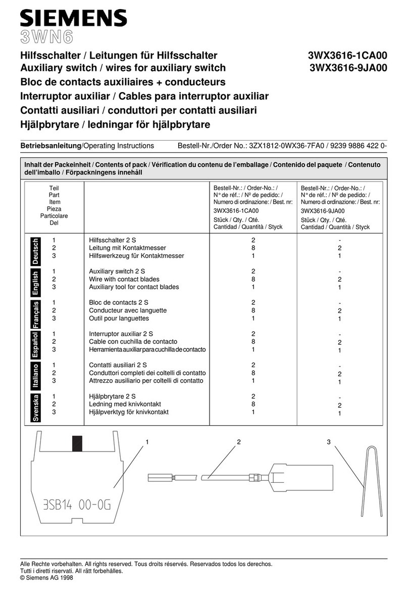 Siemens 3WN6 User manual Siemens 3WN6 User manual