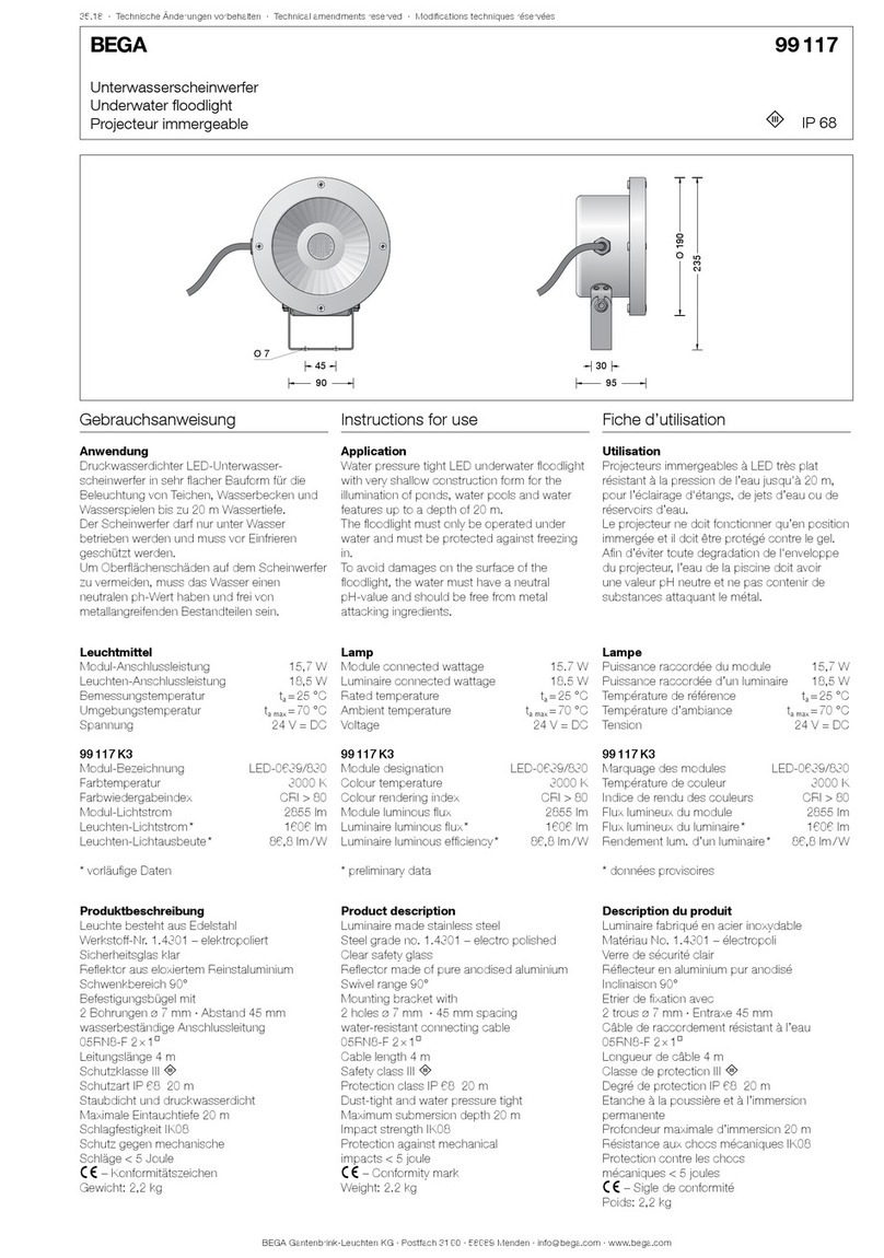 BEGA 99 117 User manual