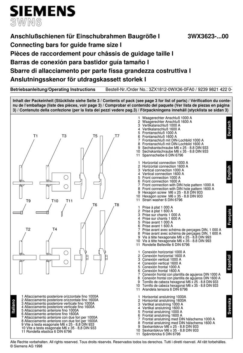 Siemens 3WX3623 Series User manual