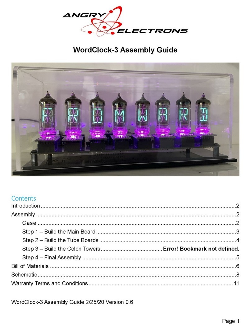 Angry Electrons WordClock-3 User manual