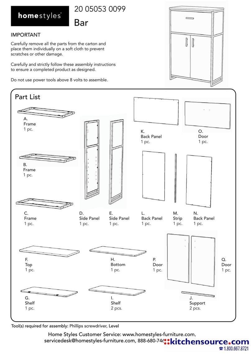 Home Styles Bar 20 05053 0099 Assembly instructions Home Styles Bar 20 05053 0099 Assembly instructions
