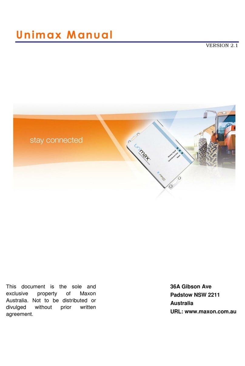 Maxon Unimax User manual