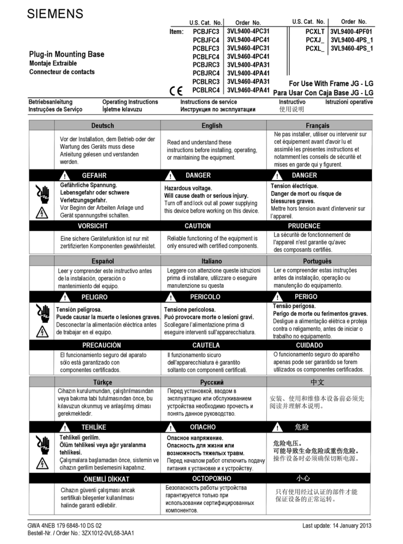 Siemens PCBJFC3 User manual