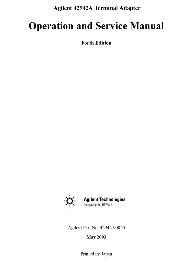Agilent Technologies 42942A Operation manual