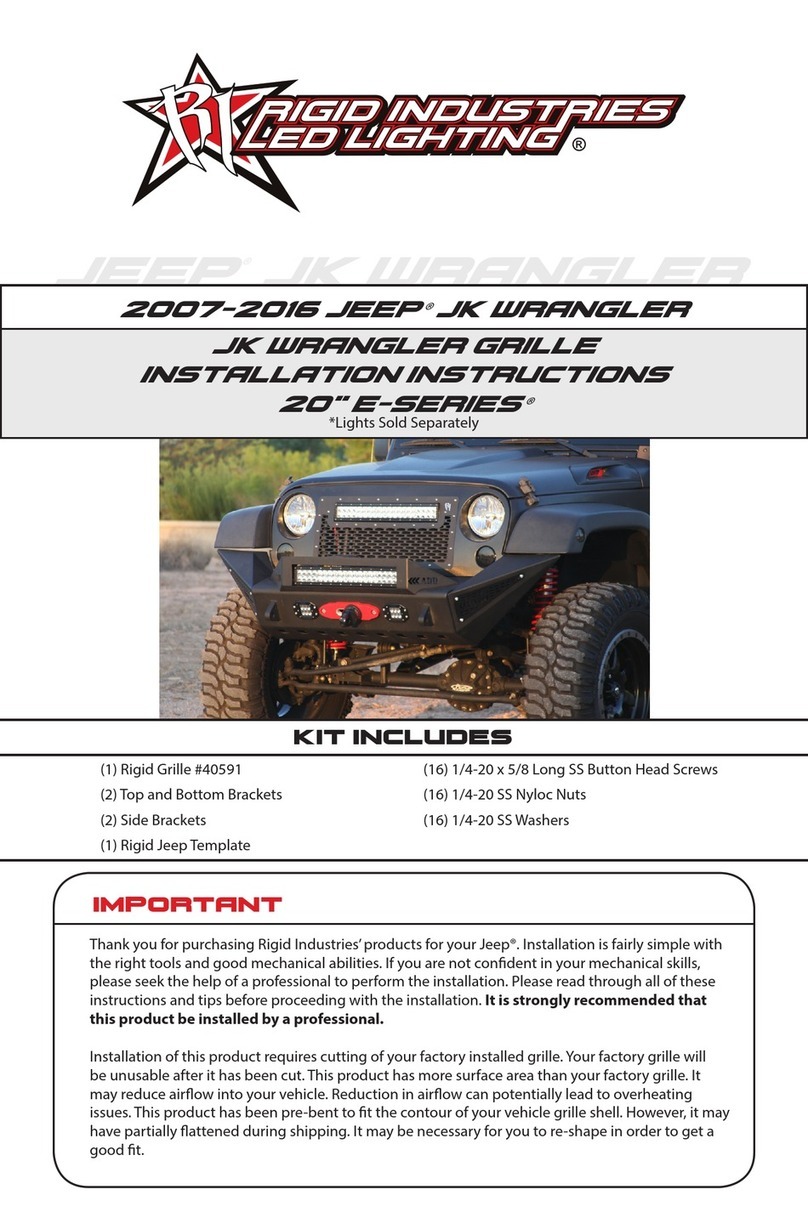 Rigid Industries E Series installation instructions