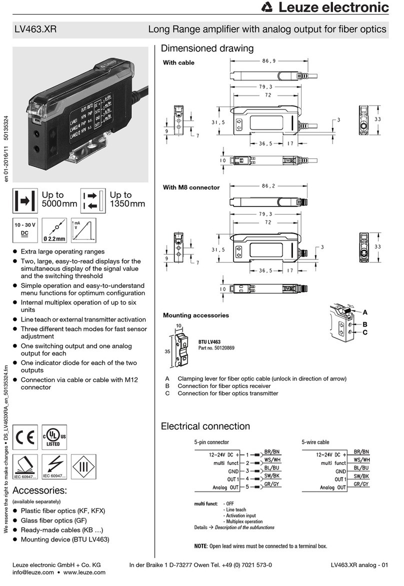 Leuze electronic LV463.XR Series manual