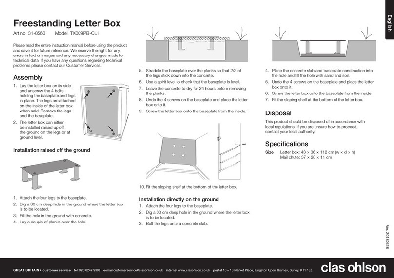 Clas Ohlson TX009PB-CL1 manual