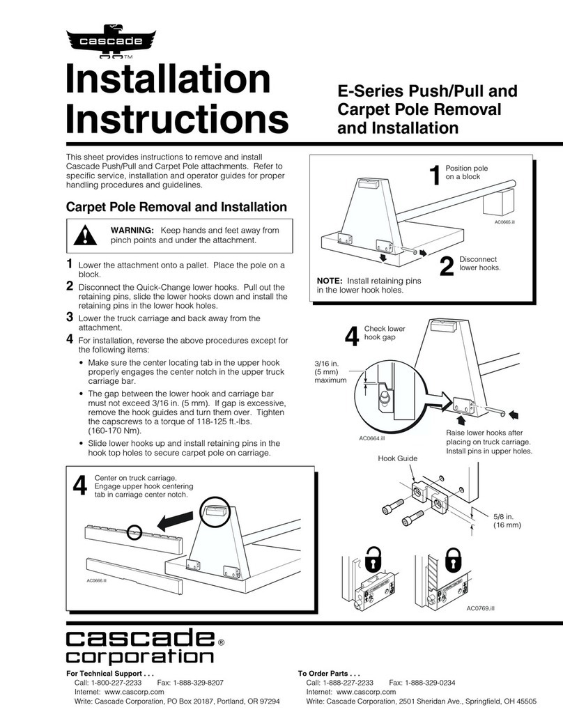 Cascade E Series installation instructions Cascade E Series installation instructions