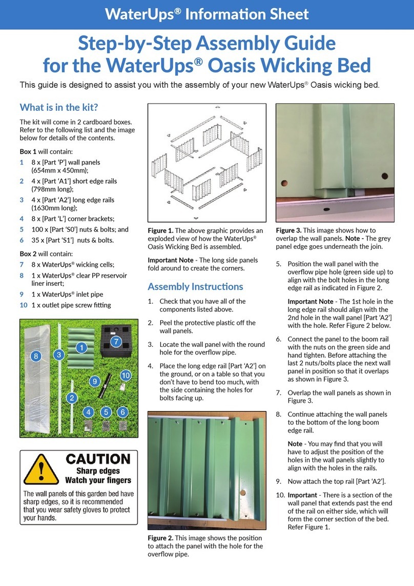 WaterUps Oasis Wicking Bed Information sheet