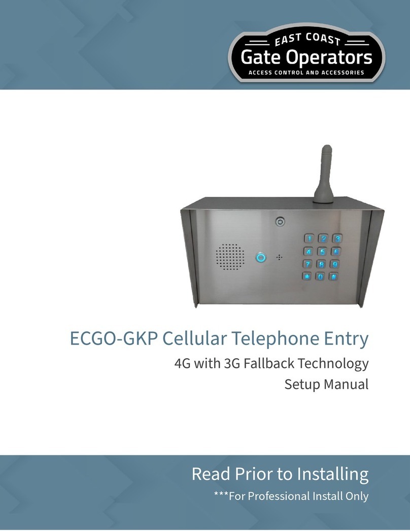 East Coast Gate Operators ECGO-GKP Setup manual