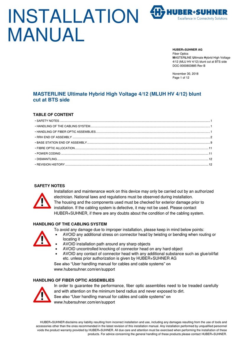 HUBER+SUHNER MASTERLINE Ultimate Hybrid High Voltage 4/12 User manual