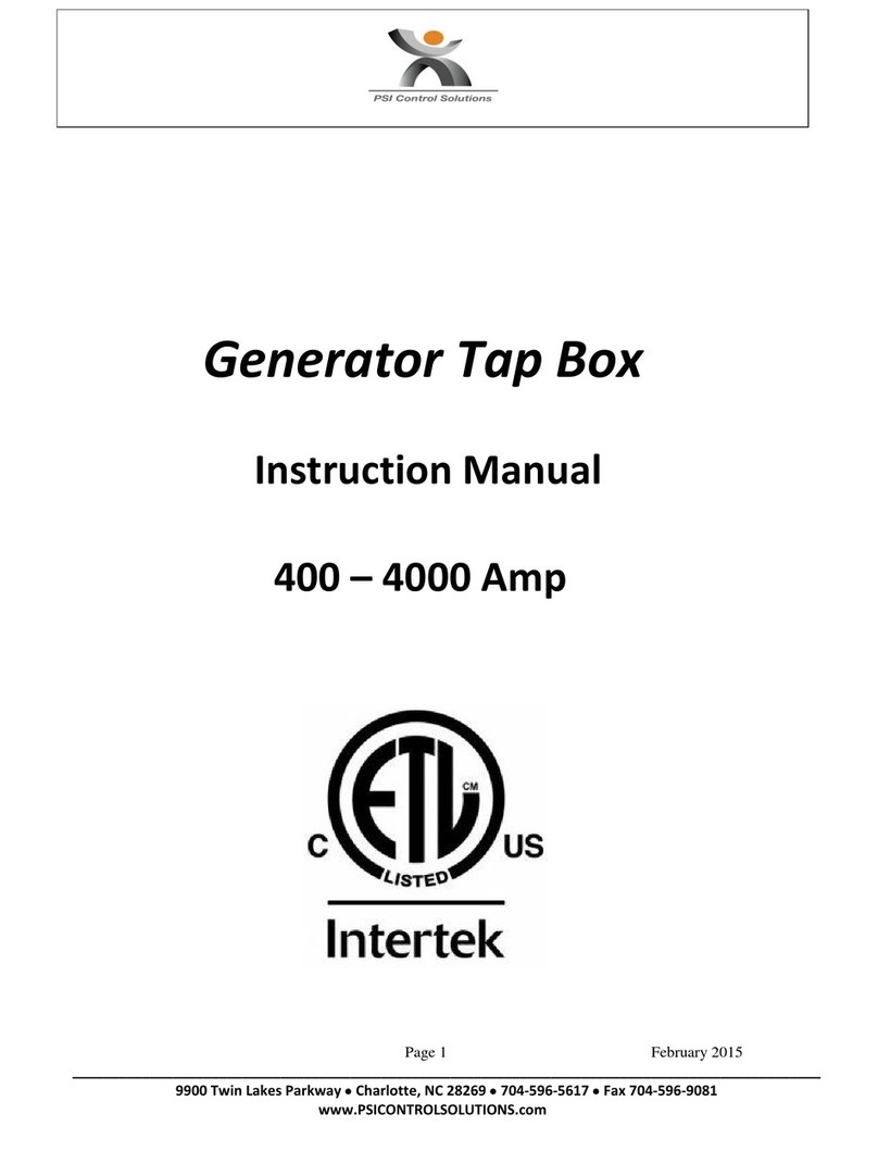 PSI Generator Tap Box instruction manual