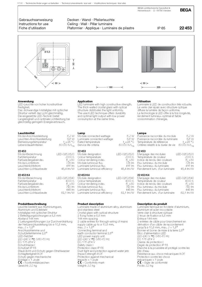BEGA 22 453 Instructions for use