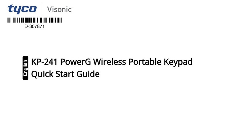 Tyco Visonic  KP-241 User manual