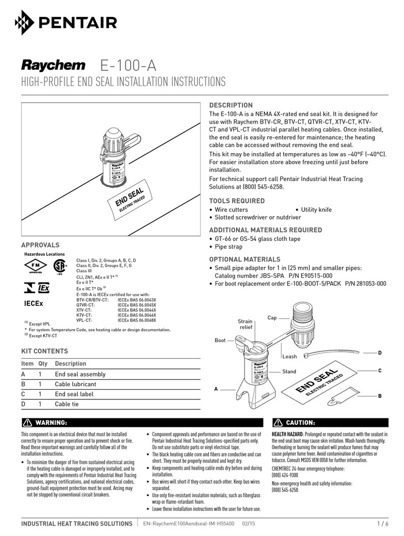 Pentair Raychem E-100-A User manual