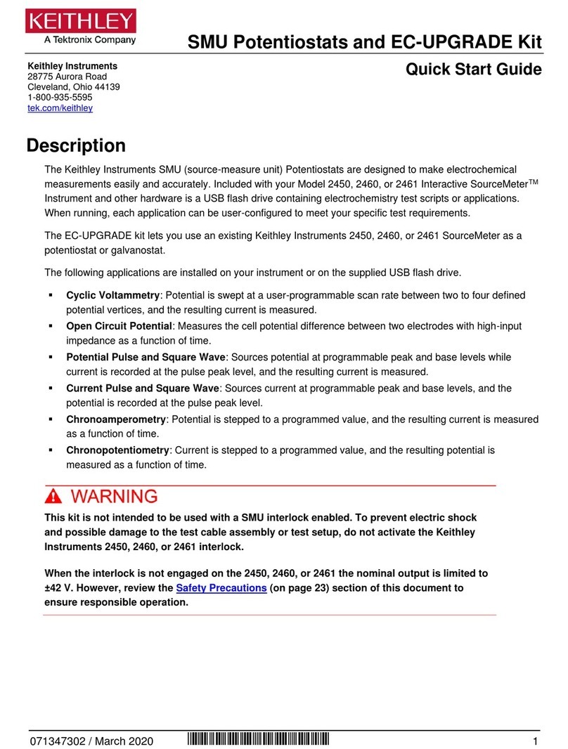 Tektronix KEITHLEY EC-UPGRADE User manual