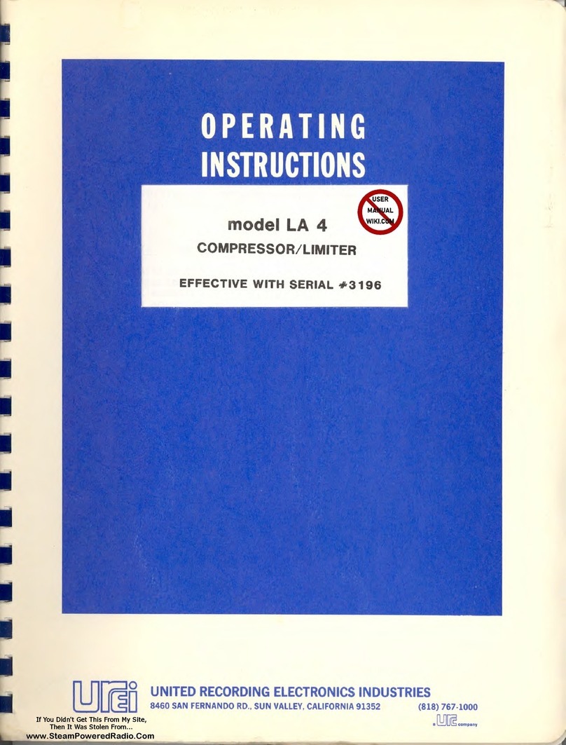Universal Audio LA 4 operating instructions Universal Audio LA 4 operating instructions