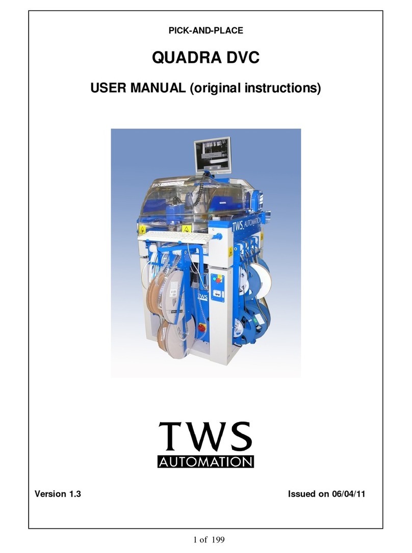 TWS AUTOMATION PICK & PLACE QUADRA DVC user manual
