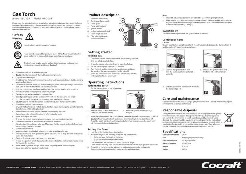 Cocraft MRC-982 User manual