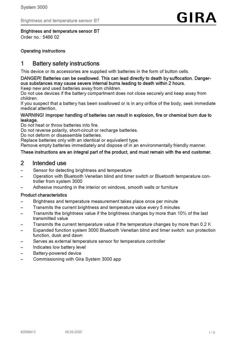 Gira 5466 02 operating instructions