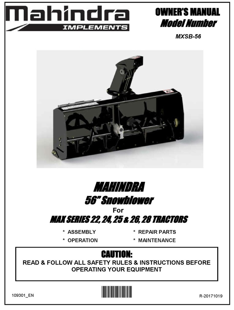 Mahindra MXSB-56 User manual