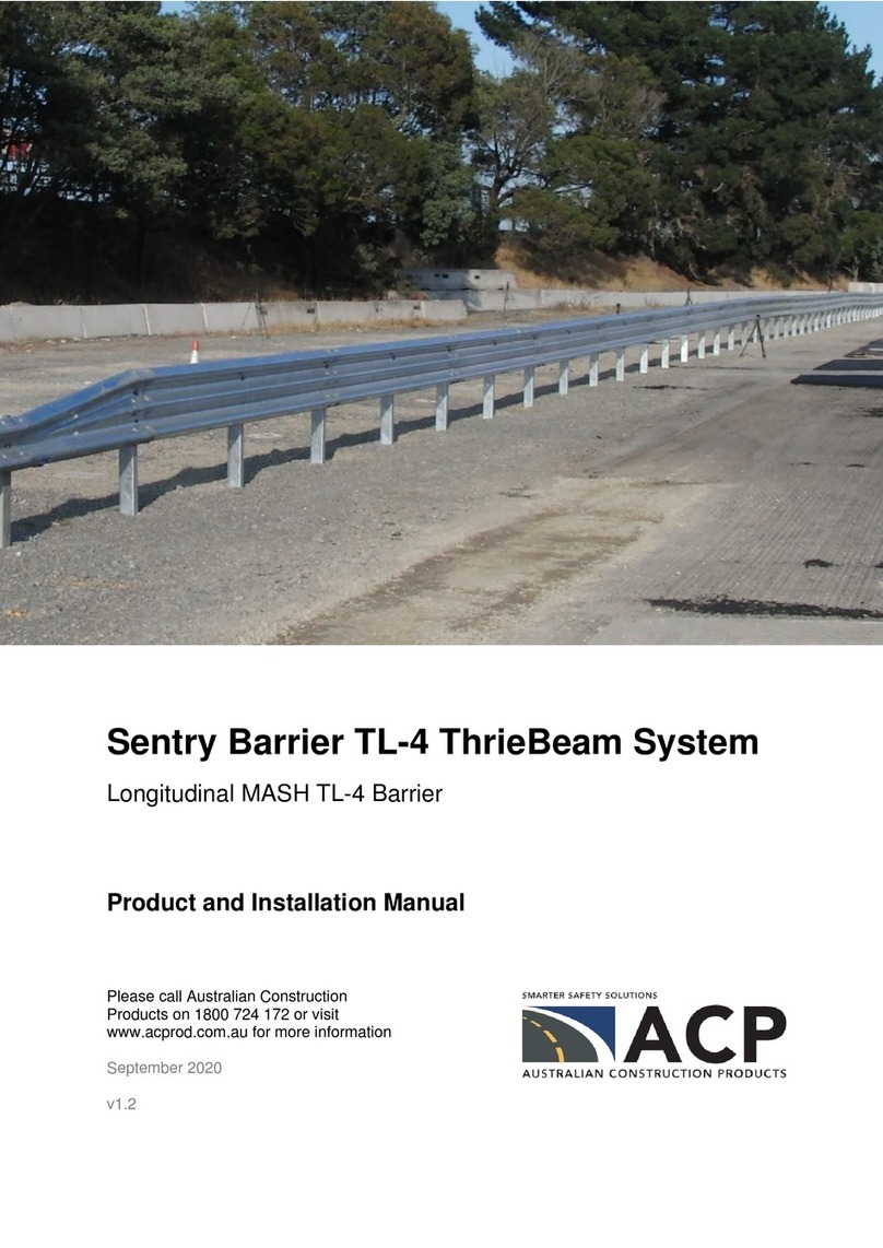 ACP Sentry Barrier TL-4 ThrieBeam System Product and installation manual