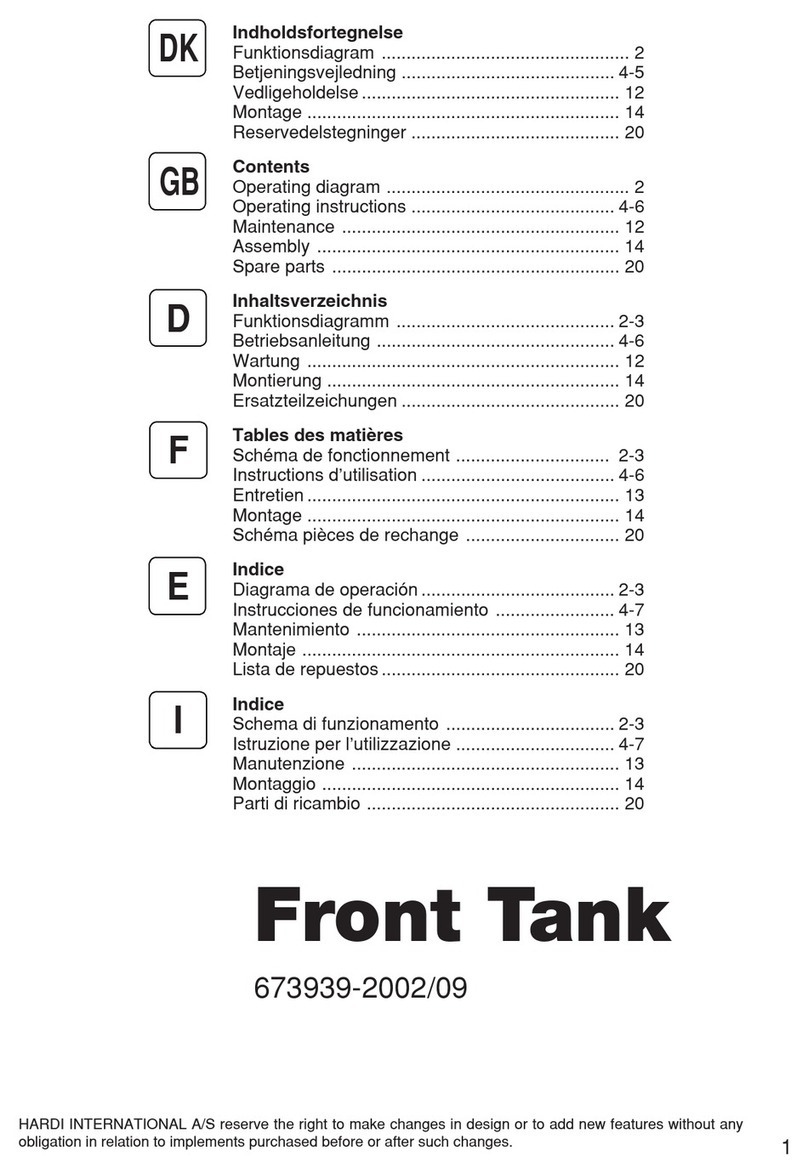 Hardi Front Tank User manual