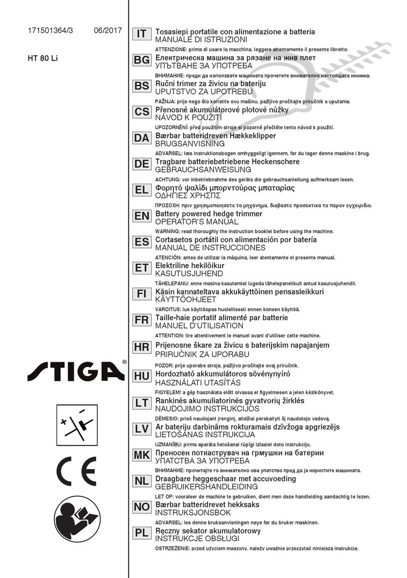 Stiga HT 80 Li User manual Stiga HT 80 Li User manual