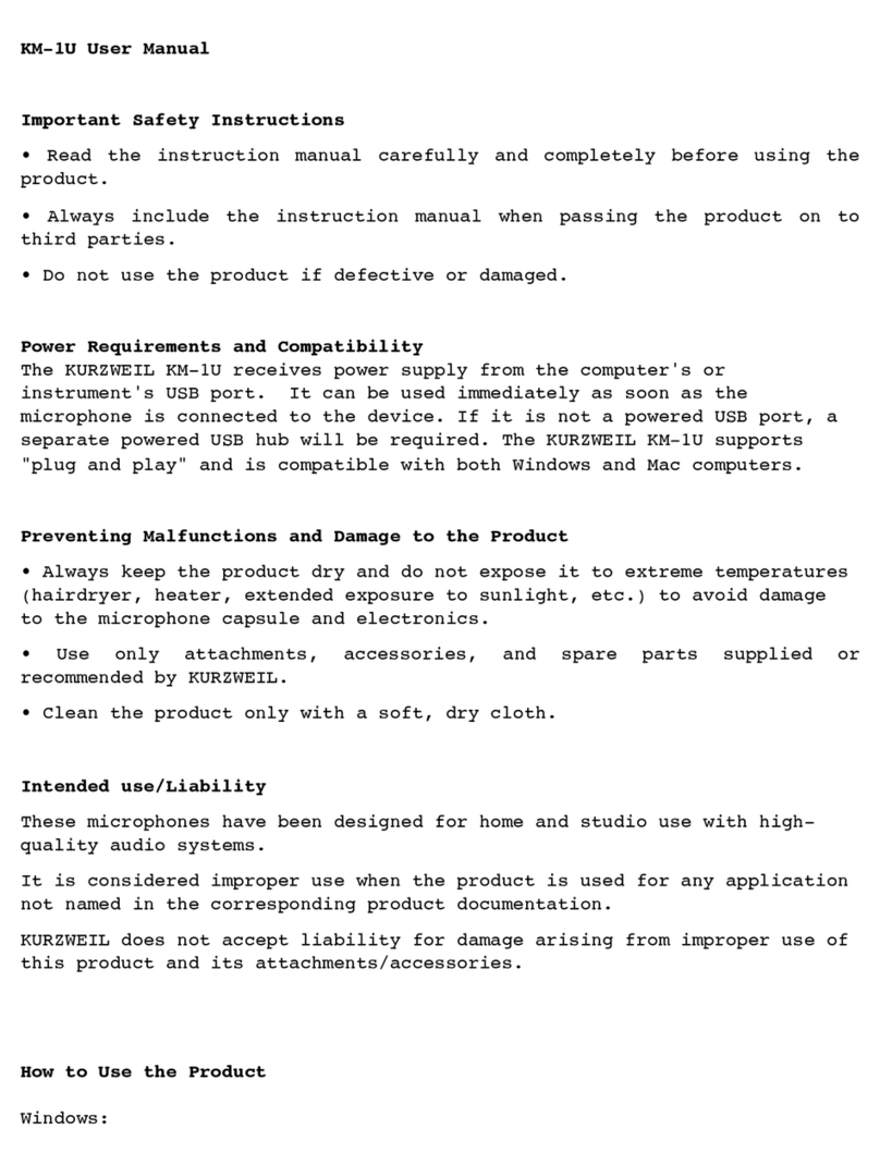 Kurzweil KM-1U user manual