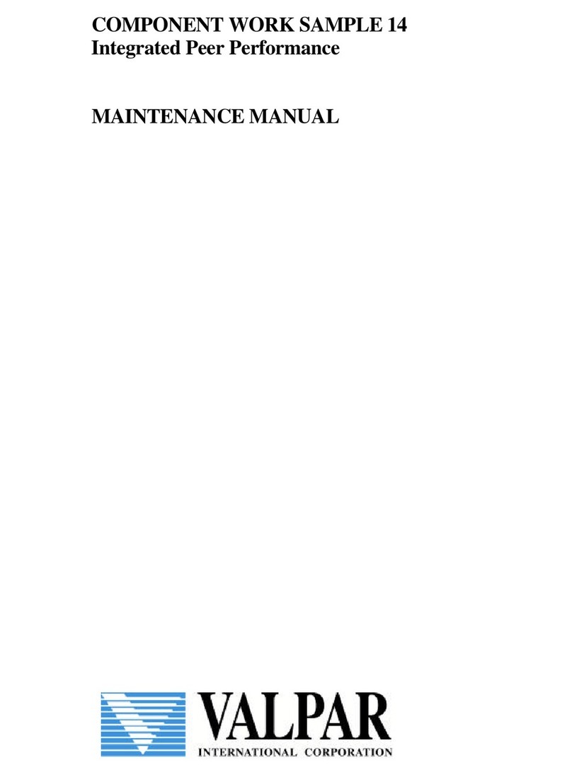 VALPAR VCWS14 Maintenance manual