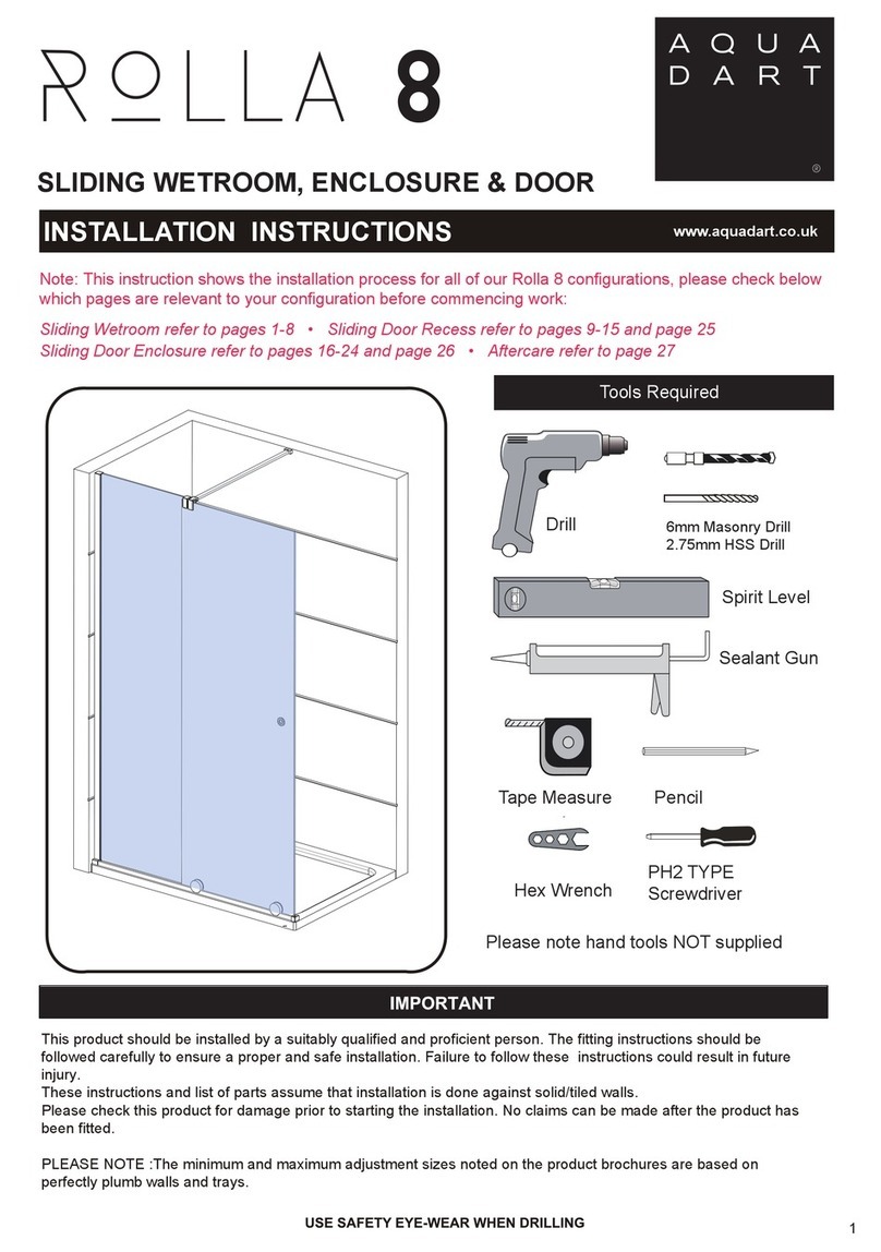 Aquadart Rolla 8 installation instructions