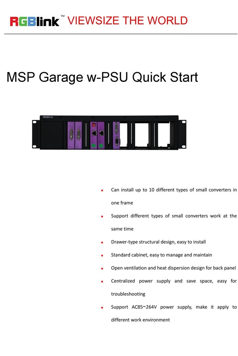 RGBlink MSP Garage w-PSU User manual