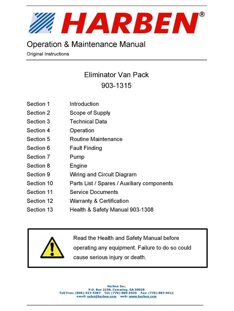 HARBEN Eliminator VanPack Operation & maintenance manual