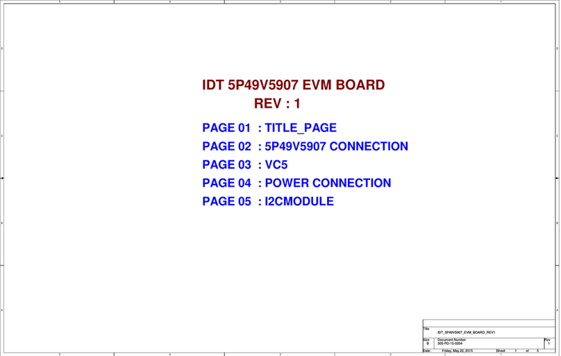 IDT 5P49V5907 Wiring diagrams