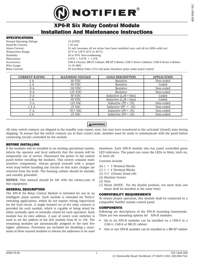 Notifier XP6-R User manual