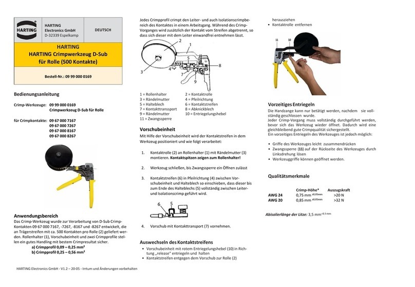 HARTING 09 99 000 0169 User manual