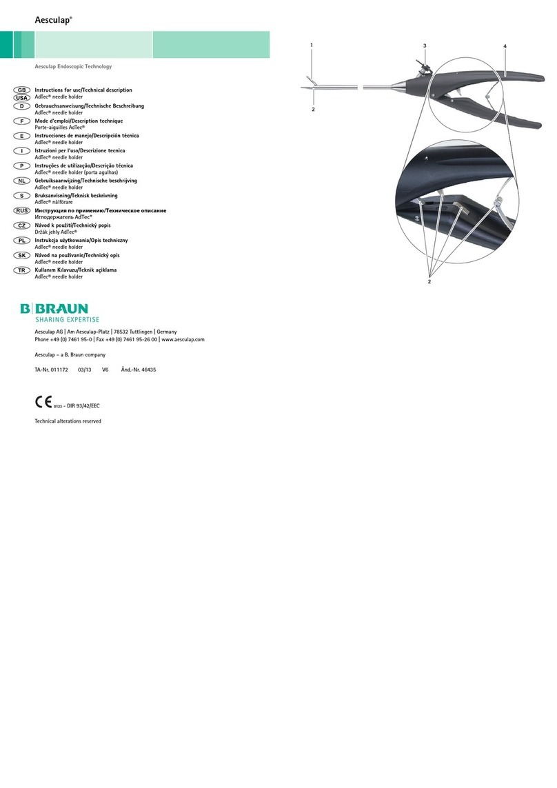 Aesculap AdTec Instructions for use/Technical description