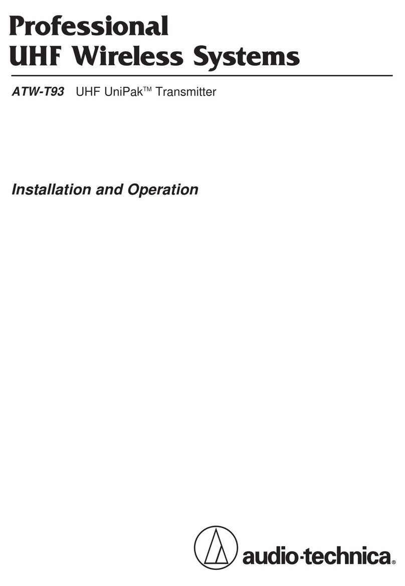 Audio Technica UniPak ATW-T93 Owner's manual