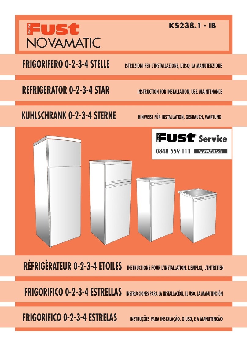 Fust NOVAMATIC KS238.1-IB Instructions for installation, use, maintenance